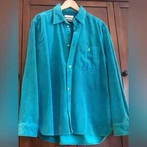 Urban Outfitters Turquoise Corduroy Shirt - Men's Medium / Women's XL